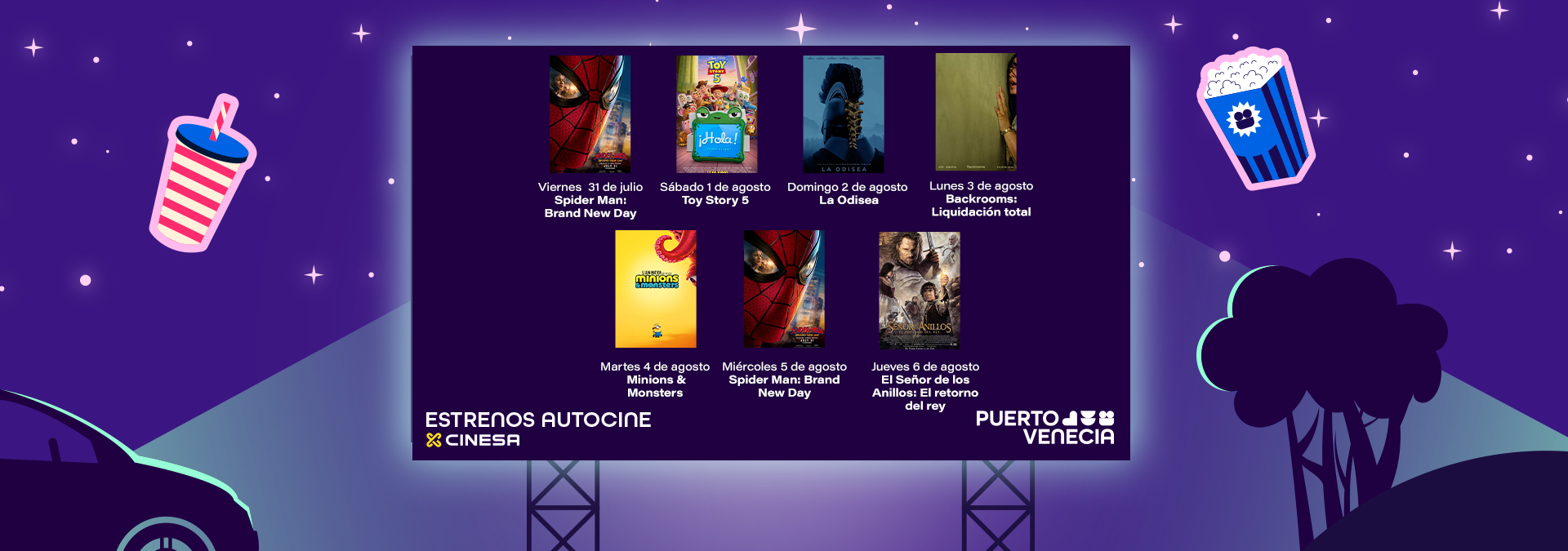 Estrenos autocine 01 agosto
