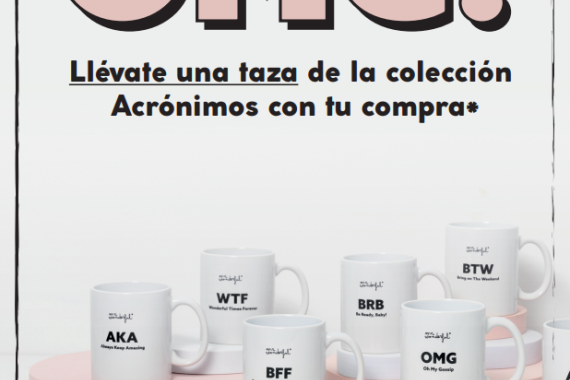 Llévate una taza de la colección Acrónimos con tu compra*