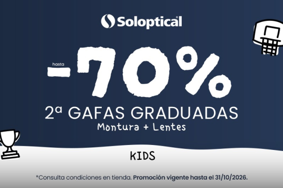 2ª gafa graduada para niños con un 70% de descuento en Soloptical