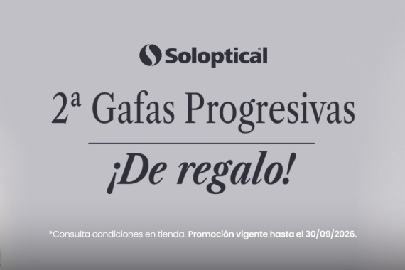 Promoción de 2ª gafa progresiva de regalo en Soloptical
