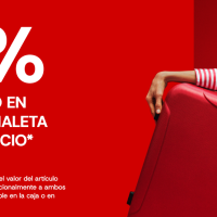 Oferta Half Price segunda maleta al 50% 