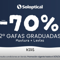 2ª gafa graduada para niños con un 70% de descuento en Soloptical