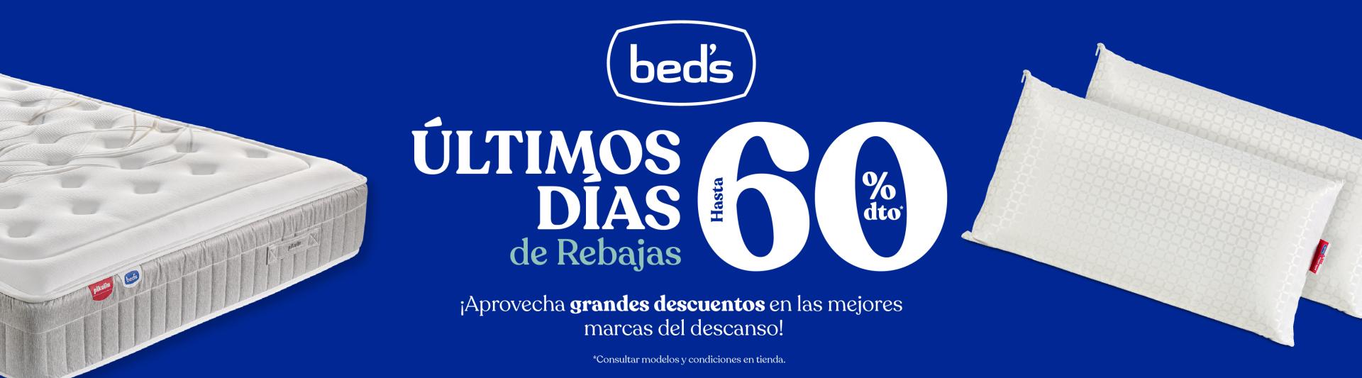 Ofertas y rebajas en colchones Bed's. Últimos días de Rebajas