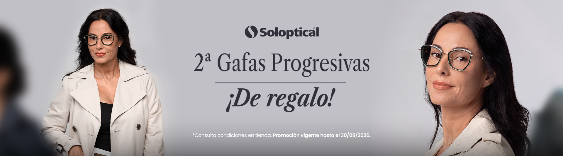 Promoción de 2ª gafa progresiva de regalo en Soloptical