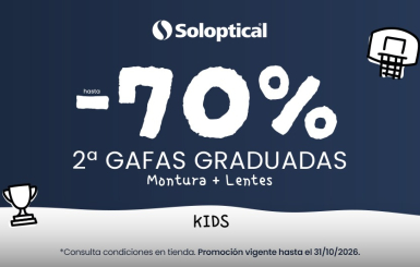 2ª gafa graduada para niños con un 70% de descuento en Soloptical