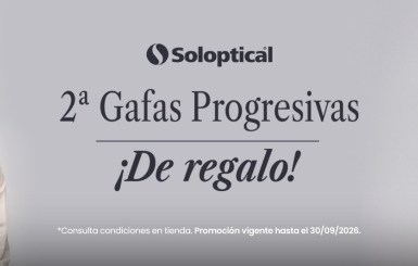 Promoción de 2ª gafa progresiva de regalo en Soloptical